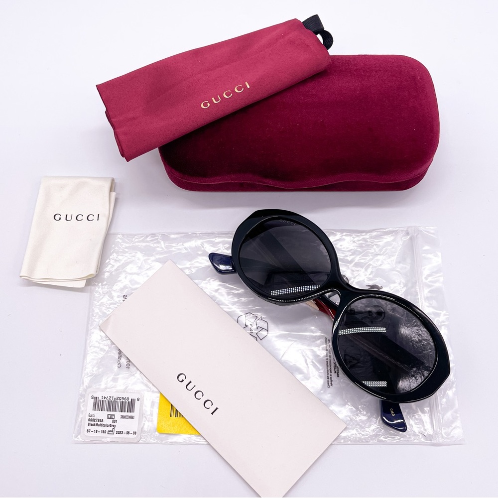 NEW GUCCI GG0279SA 001 OVAL WOMEN SUNGLASSES GUCCI GG0279S - Picture 10 of 10